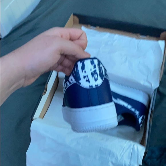 Air Force 1s blue and white Camo - Picture 2 of 9